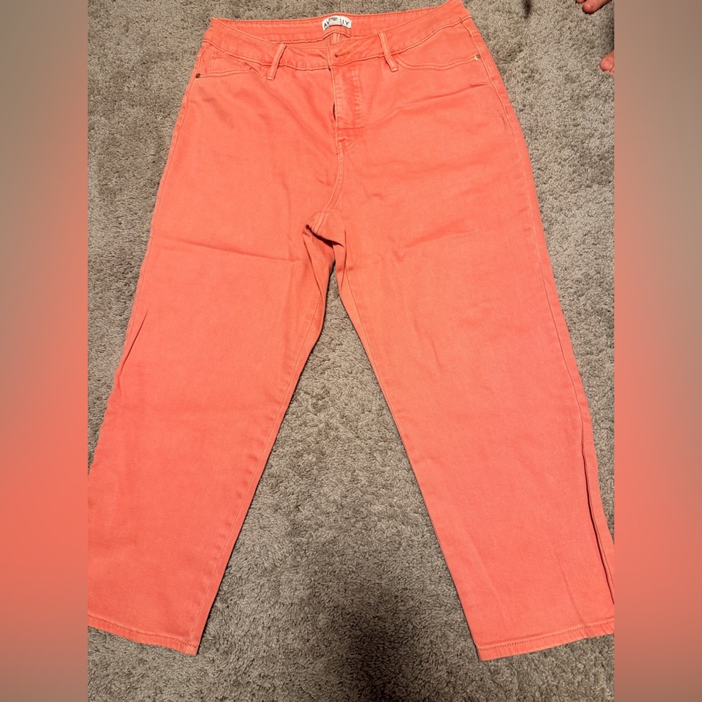 Ava & Viv Women's Straight Leg Coral Jeans - Picture 2 of 4